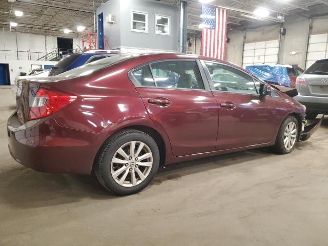 19XFB2F91CE022381 - 2012 HONDA CIVIC EXL ბურგუნდია ფოტო 3