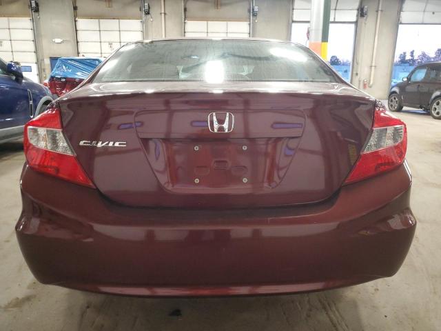 19XFB2F91CE022381 - 2012 HONDA CIVIC EXL ბურგუნდია ფოტო 6