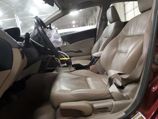 19XFB2F91CE022381 - 2012 HONDA CIVIC EXL ბურგუნდია ფოტო 7