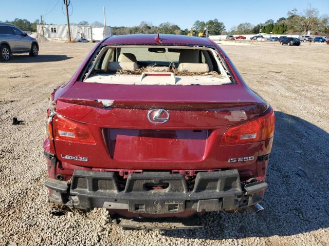 JTHBK262282069732 - 2008 LEXUS IS 250 RED photo 6