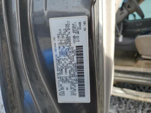 5TBRT34114S450481 - 2004 TOYOTA TUNDRA ACCESS CAB SR5 GRAY photo 12