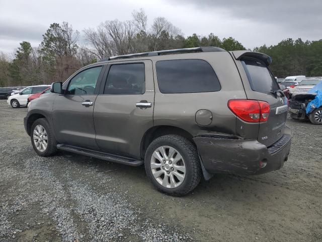 5TDZY67A38S014825 - 2008 TOYOTA SEQUOIA PLATINUM GRAY photo 2