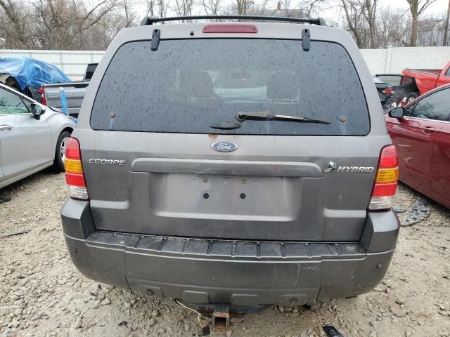 1FMCU96H56KB20727 - 2006 FORD ESCAPE HEV GRAY photo 6