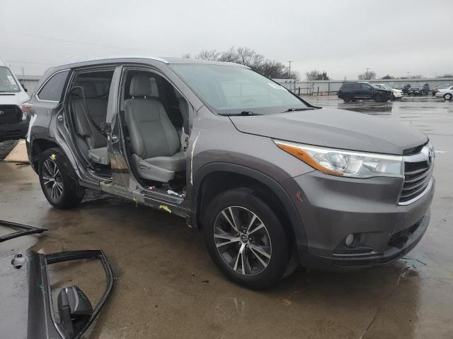 5TDKKRFH9GS163323 - 2016 TOYOTA HIGHLANDER XLE GRAY photo 4