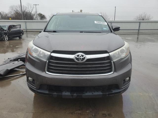 5TDKKRFH9GS163323 - 2016 TOYOTA HIGHLANDER XLE GRAY photo 5