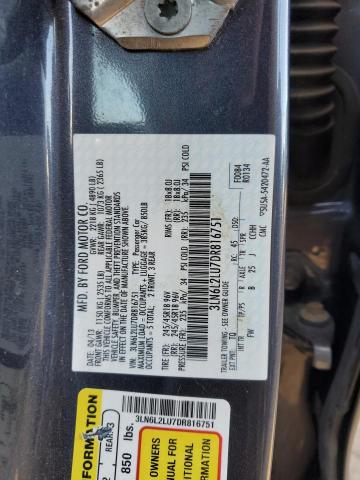 3LN6L2LU7DR816751 - 2013 LINCOLN MKZ HYBRID GRAY photo 12