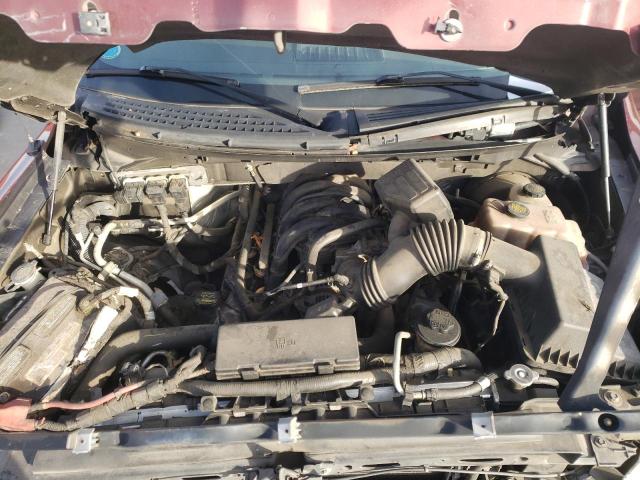 1FTEX1C88AFB18465 - 2010 FORD F150 SUPER CAB BURGUNDY photo 11