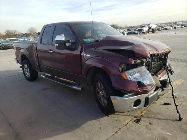 1FTEX1C88AFB18465 - 2010 FORD F150 SUPER CAB BURGUNDY photo 4