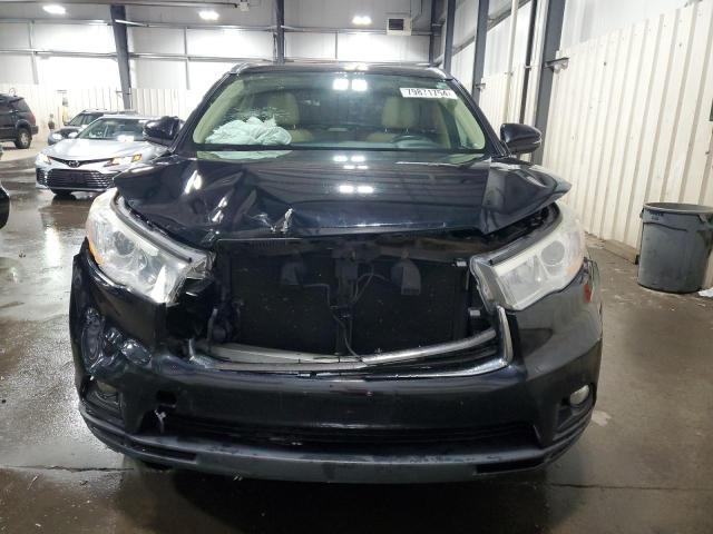 5TDJKRFH2ES011151 - 2014 TOYOTA HIGHLANDER XLE BLACK photo 5