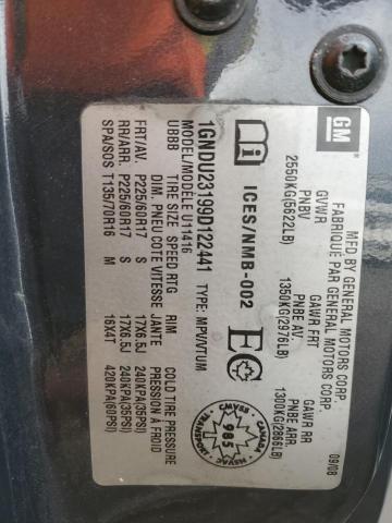 1GNDU23199D122441 - 2009 CHEVROLET UPLANDER LS 石墨色 照片 13