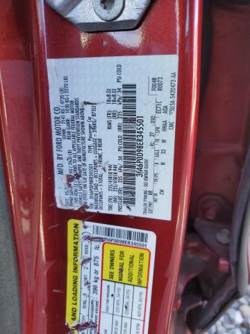 3FA6P0D98ER345501 - 2014 FORD FUSION TITANIUM RED photo 13