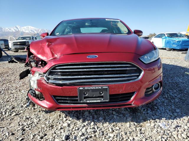 3FA6P0D98ER345501 - 2014 FORD FUSION TITANIUM RED photo 5