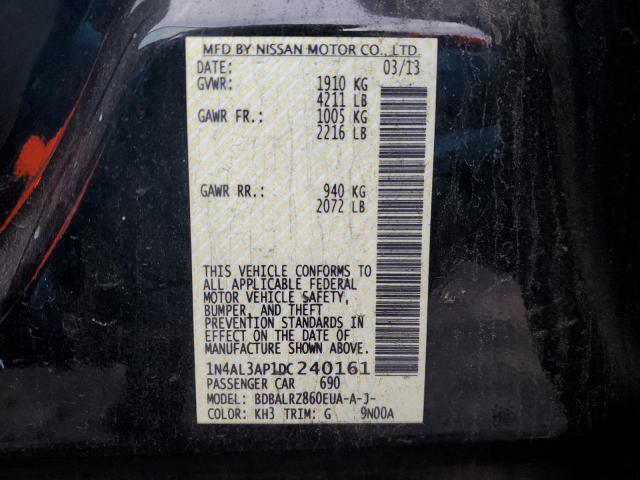 1N4AL3AP1DC240161 - 2013 NISSAN ALTIMA 2.5 BLACK photo 12