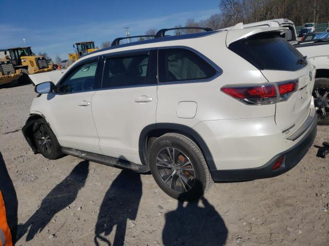 5TDKKRFH4GS120590 - 2016 TOYOTA HIGHLANDER XLE WHITE photo 2