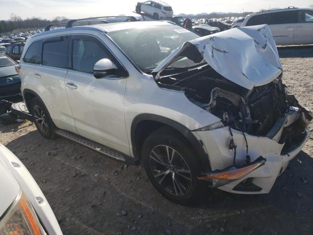 5TDKKRFH4GS120590 - 2016 TOYOTA HIGHLANDER XLE WHITE photo 4