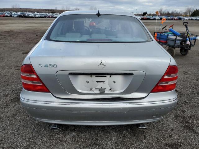WDBNG70J92A246687 - 2002 MERCEDES-BENZ S 430 SILVER photo 6