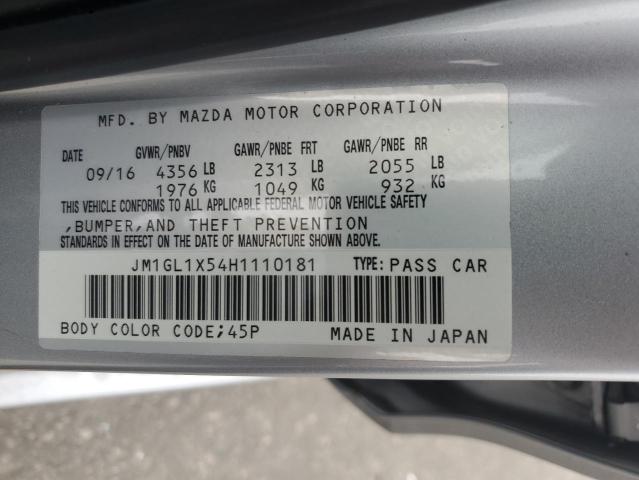 JM1GL1X54H1110181 - 2017 MAZDA 6 GRAND TOURING SILVER photo 13