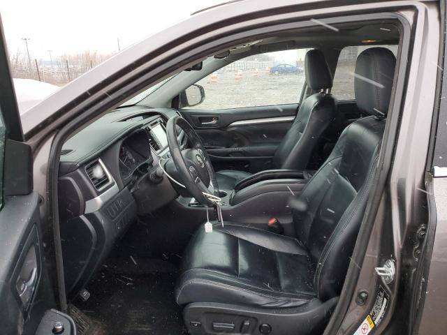 5TDJKRFH1ES007186 - 2014 TOYOTA HIGHLANDER XLE GRAY photo 7