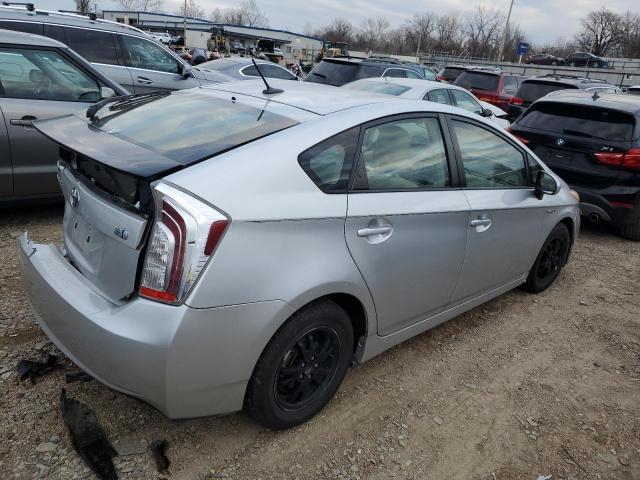 JTDKN3DU9C5455378 - 2012 TOYOTA PRIUS SILVER photo 3