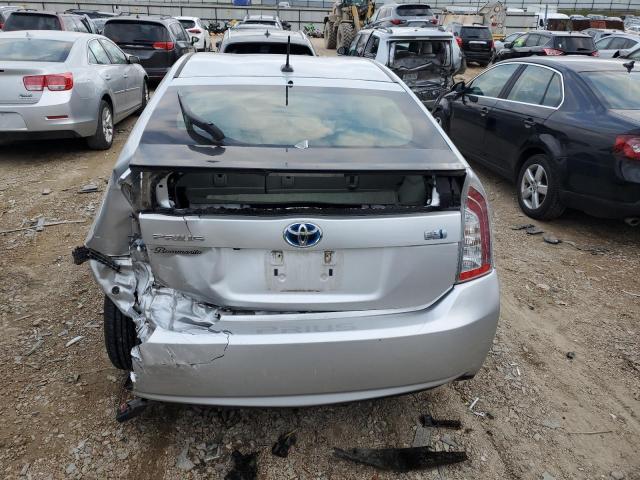 JTDKN3DU9C5455378 - 2012 TOYOTA PRIUS SILVER photo 6