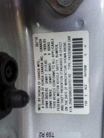 2HGFG4A53EH701742 - 2014 HONDA CIVIC SI SILVER photo 13