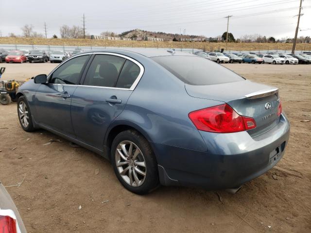 JNKBV61FX8M255435 - 2008 INFINITI G35 BLUE photo 2