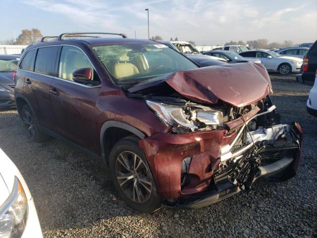 5TDZZRFH0KS329974 - 2019 TOYOTA HIGHLANDER LE RED photo 4