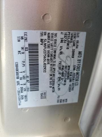 5LMFU27565LJ02932 - 2005 LINCOLN NAVIGATOR თაფლისფერი ფოტო 13