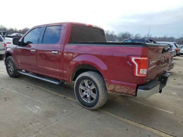 1FTEW1CG6FFD01655 - 2015 FORD F150 SUPERCREW RED photo 2