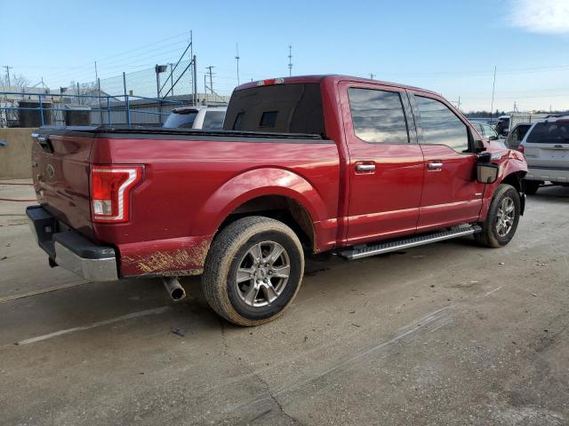 1FTEW1CG6FFD01655 - 2015 FORD F150 SUPERCREW RED photo 3