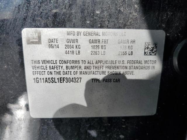 1G11A5SL1EF304327 - 2014 CHEVROLET MALIBU LS BLACK photo 12