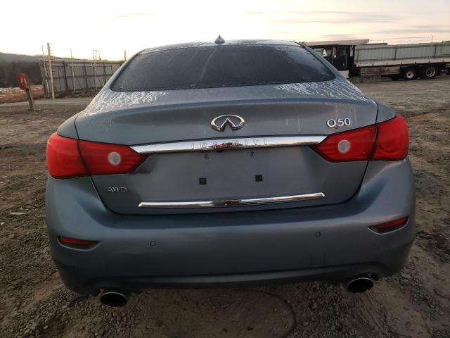 JN1BV7AR9EM694061 - 2014 INFINITI Q50 BASE BLUE photo 6