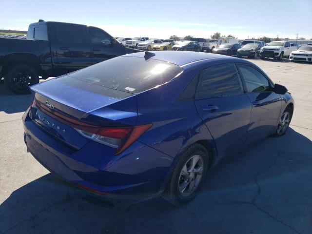 5NPLL4AGXMH038710 - 2021 HYUNDAI ELANTRA SE BLUE photo 3