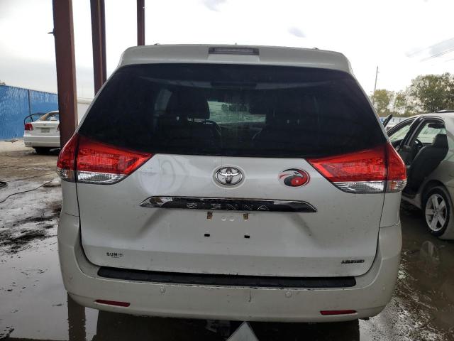 5TDYK3DC6DS316864 - 2013 TOYOTA SIENNA XLE WHITE photo 6