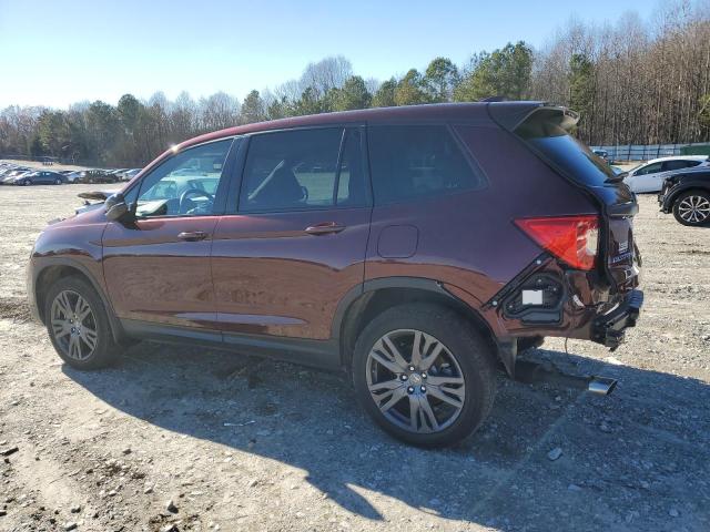 5FNYF8H58MB038843 - 2021 HONDA PASSPORT EXL BURGUNDY photo 2