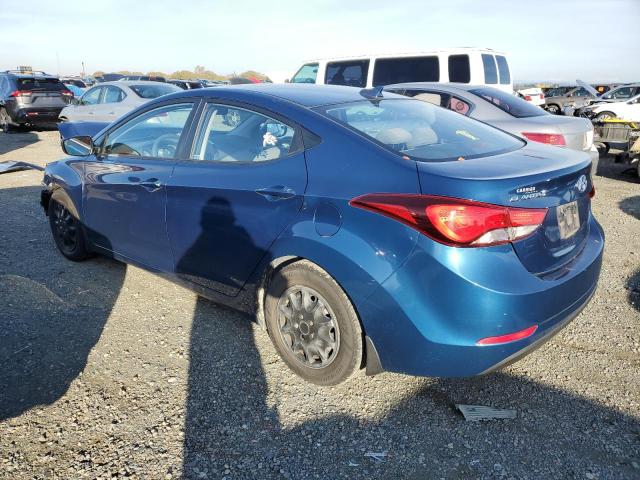 KMHDH4AE2GU601131 - 2016 HYUNDAI ELANTRA SE BLUE photo 2