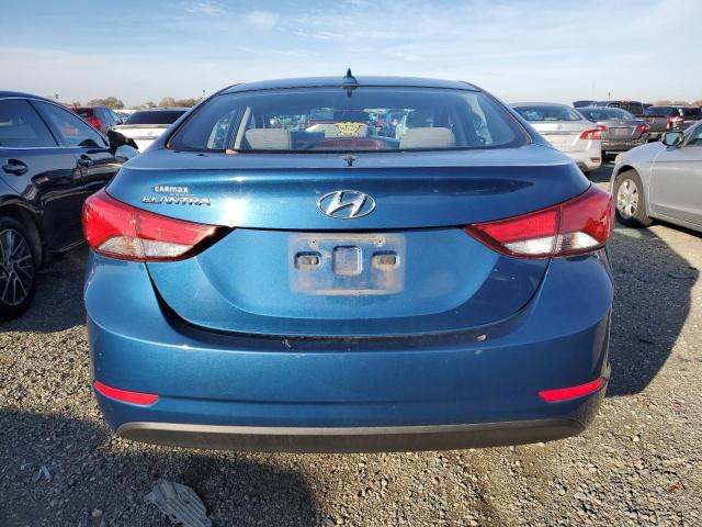 KMHDH4AE2GU601131 - 2016 HYUNDAI ELANTRA SE BLUE photo 6