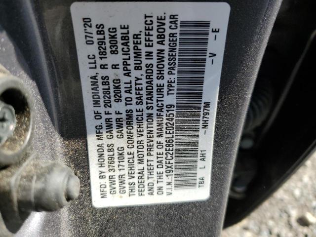 19XFC2E86LE024519 - 2020 HONDA CIVIC SPORT 灰色 照片 12