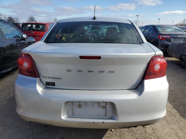 1C3CDZAB7CN177307 - 2012 DODGE AVENGER SE SILVER photo 6