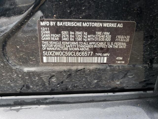 5UXZW0C59CL666577 - 2012 BMW X5 XDRIVE35D BLACK photo 13
