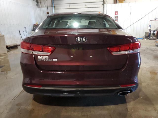 5XXGT4L38GG089506 - 2016 KIA OPTIMA LX BURGUNDY photo 6