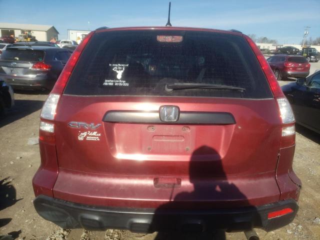 JHLRE38327C015619 - 2007 HONDA CR-V LX MAROON photo 6