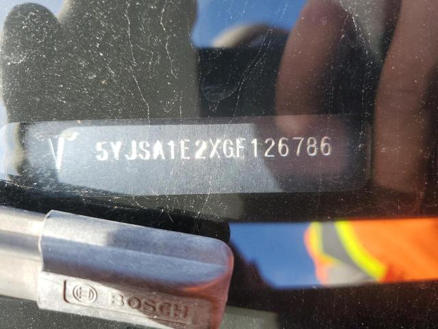 5YJSA1E2XGF126786 - 2016 TESLA MODEL S შავი ფოტო 12