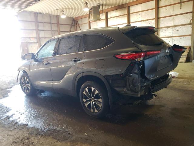 5TDGZRBH2MS125936 - 2021 TOYOTA HIGHLANDER XLE GRAY photo 2
