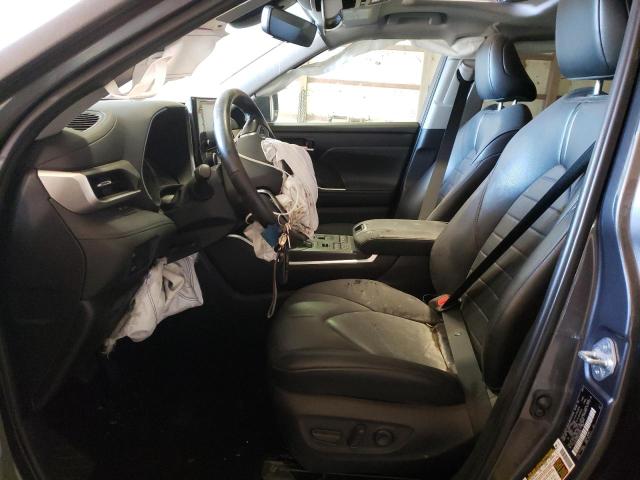 5TDGZRBH2MS125936 - 2021 TOYOTA HIGHLANDER XLE GRAY photo 7