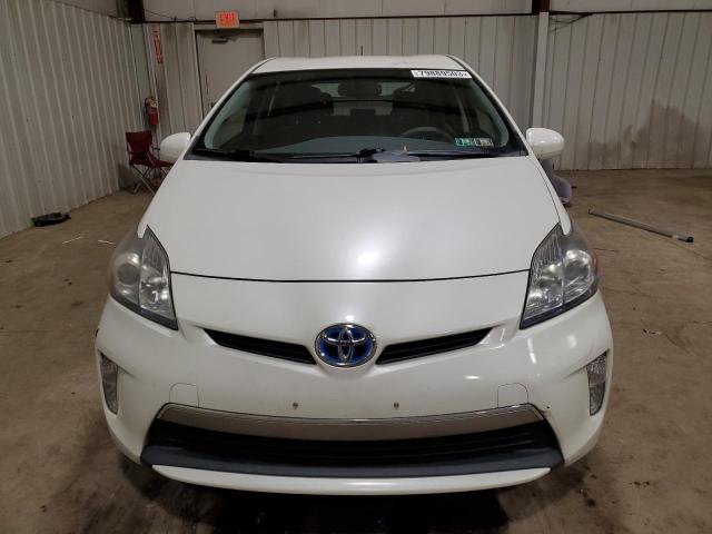 JTDKN3DP7D3040454 - 2013 TOYOTA PRIUS PLUG WHITE photo 5