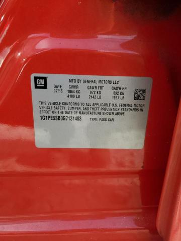 1G1PE5SB0G7131483 - 2016 CHEVROLET CRUZE LIMI LT RED photo 12