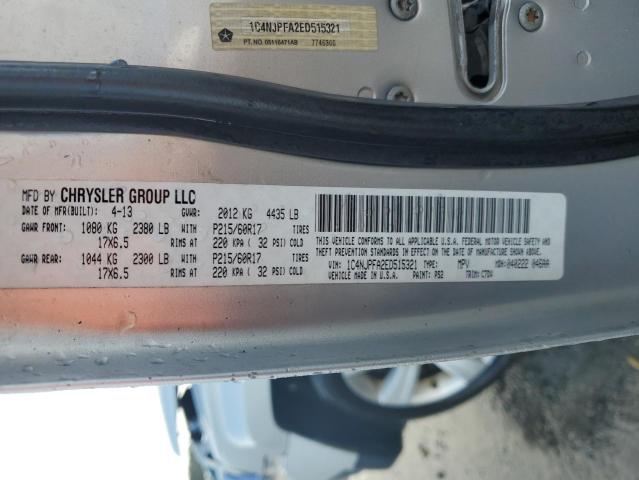 1C4NJPFA2ED515321 - 2014 JEEP PATRIOT LATITUDE SILVER photo 13