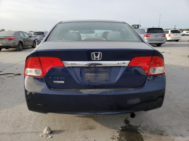 19XFA16559E002170 - 2009 HONDA CIVIC LX BLUE photo 6