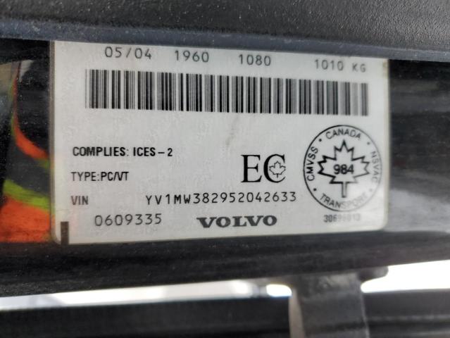 YV1MW382952042633 - 2005 VOLVO V50 2.4I BLACK photo 12